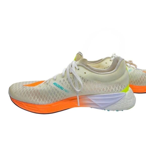 Adidas Adizero Pro White Screaming Orange Solar Yellow Lightstrike Running Sneak - Picture 2 of 13